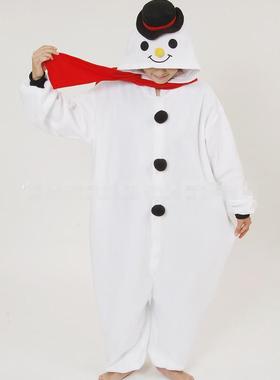出口俄罗斯雪人连体睡衣雪宝成人动漫家居服卡通演出万圣节onesie