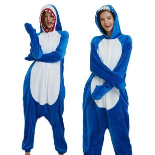 成人连体睡衣 朴智旻同款 鲨鱼卡通动物男女法兰绒学校演出onesie