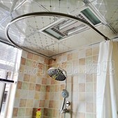 包邮 加厚不锈钢弧形浴帘杆 卫生间圆U型拐角浴室杆试衣间订做尺寸