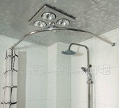 加厚不锈钢弧形L型浴帘杆卫生间拐角浴室杆试衣间90度可订做 包邮