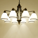 美式 乡村吊灯客厅灯现代简约大气卧室餐厅灯铁艺温馨家用灯饰灯具