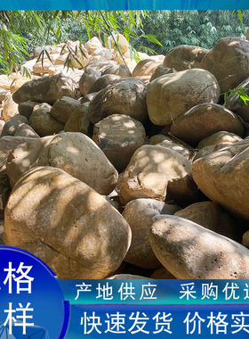 天然河石景观石河道驳岸石户外绿地草坪装饰石大颗粒河卵石鹅卵石