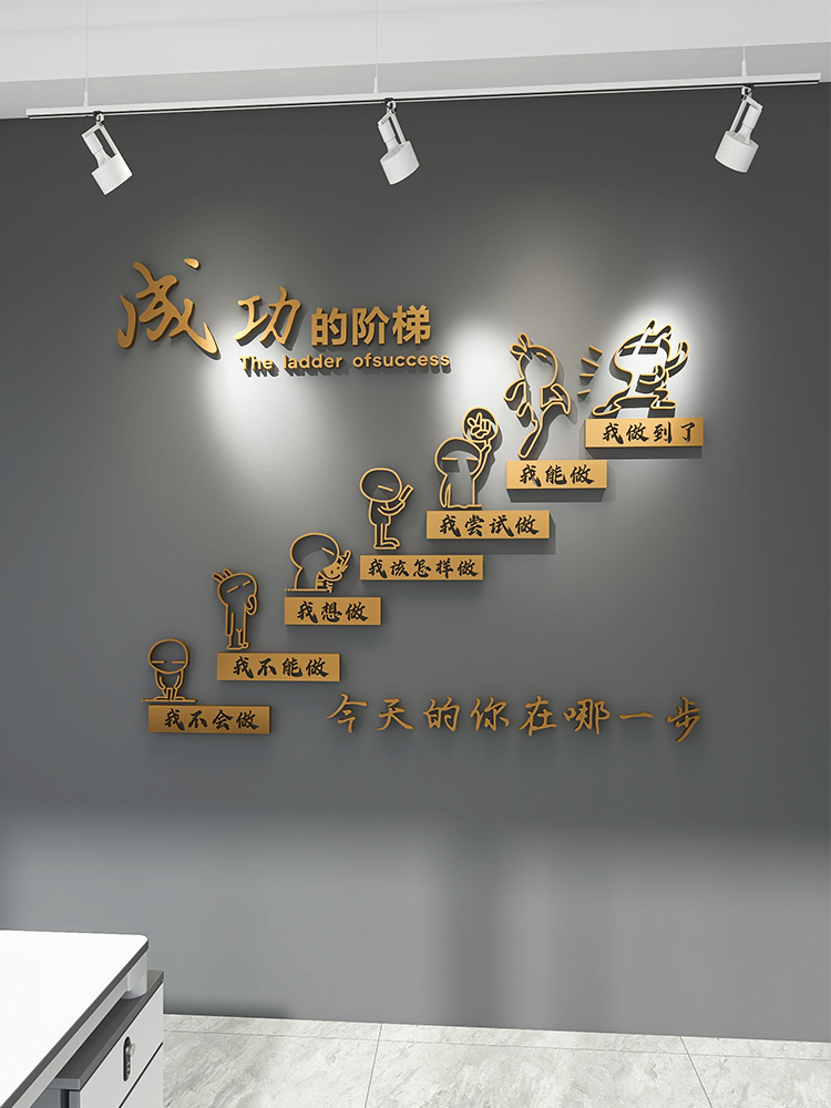 励志激励文字标语文化墙立体墙贴