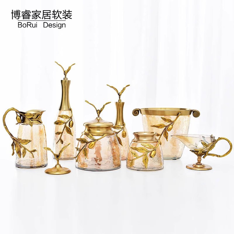玻璃收纳客厅玻璃罐装饰罐摆件