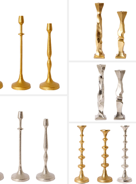 铝蜡烛台客厅复古罗马烛台装饰品