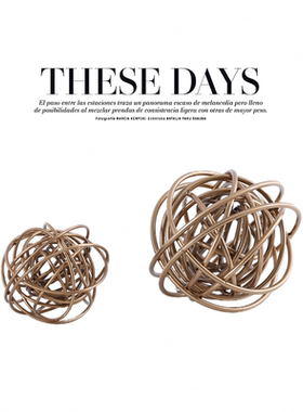 风邸fengdy铜色铁线球异形装饰品