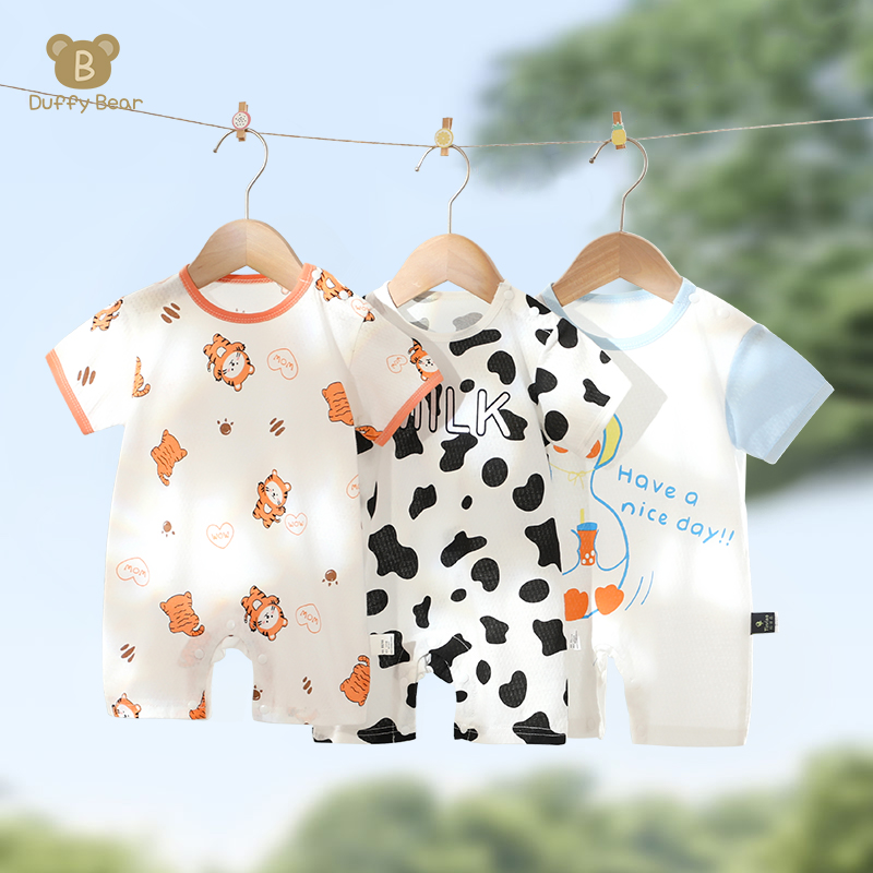 夏季休闲婴儿家居服哈衣连体衣
