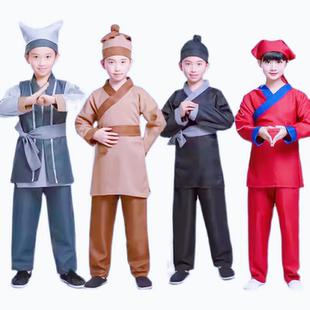 小厮长工伙计小二车夫农夫酒保仆人店古代表演服汉服套装男女儿童