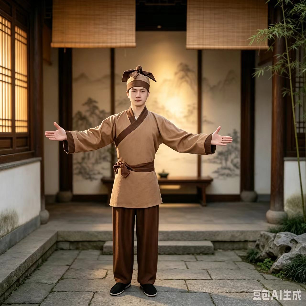店小二服装晚清民国演出服饰客栈打杂伙计衣服仿土布古代茶馆小二