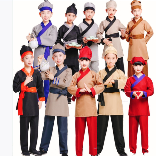 儿童中国风古装演出服男女通用
