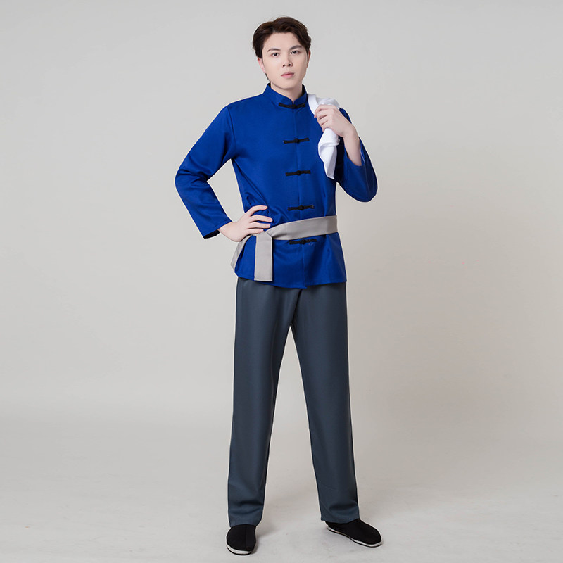 男女民国风立领盘扣舞台表演服话