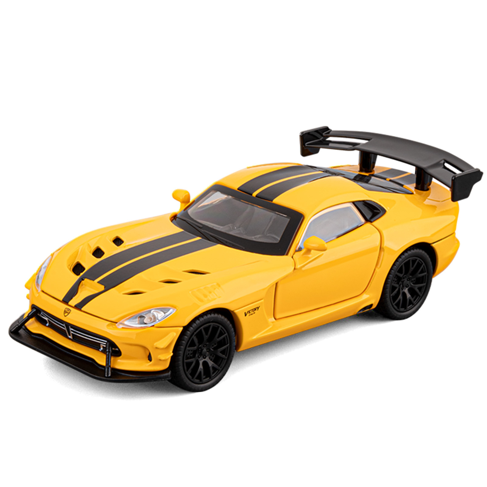 1/32仿真道奇蝰蛇合金车模型跑车声光回力汽车玩具摆件男孩子