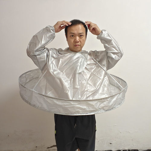 双层立体长袖理发围布