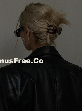 ins博主同款定制chic小号黑色/棕法式发夹鲨鱼夹发抓韩国欧美简约