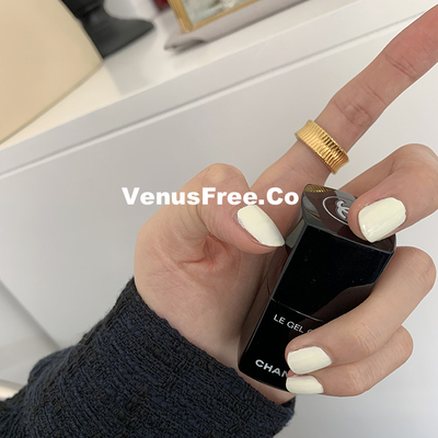 法式质感金色ins小众叠戴戒指环