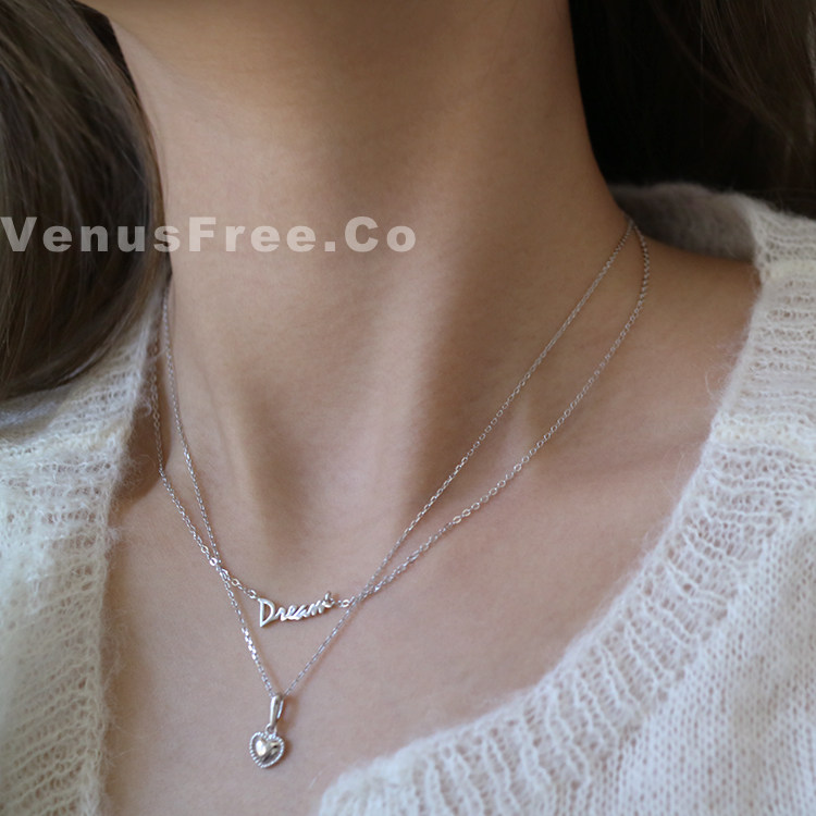 925纯银多款选 极精致!超闪超细!自由叠搭配爱心英文字母项链锁骨