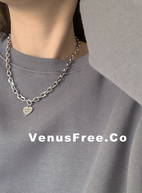 金银不掉色爱心字母叠戴毛衣链