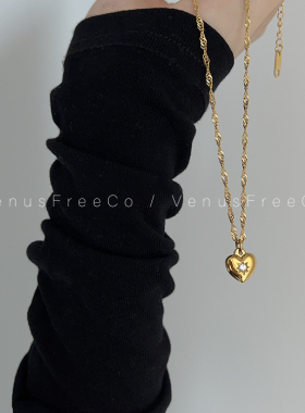 满天星镀18k金闪闪爱心锁骨链