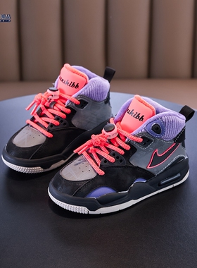 儿童运动鞋男童加绒童鞋秋冬2025新款小童鞋百搭老爹鞋春季单鞋子