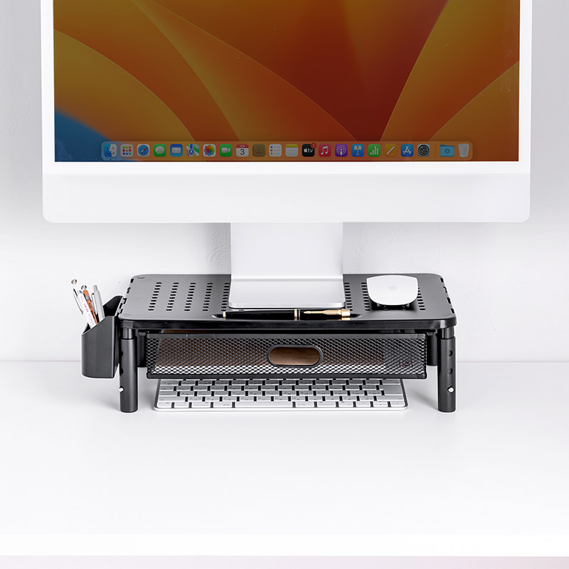 日本SANWA电脑增高架钢制多功能支架屏幕托架台式显示器垫高办公