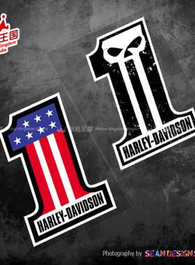 适用哈雷Sportster48路王硬汉Nightster骷髅复古摩托车反光贴纸