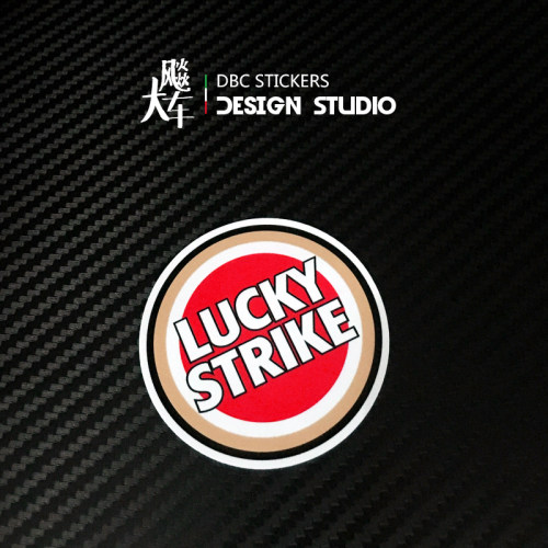 适用Lucky Strike 好彩贴纸 摩托车机车贴纸 改装 装饰反光贴花
