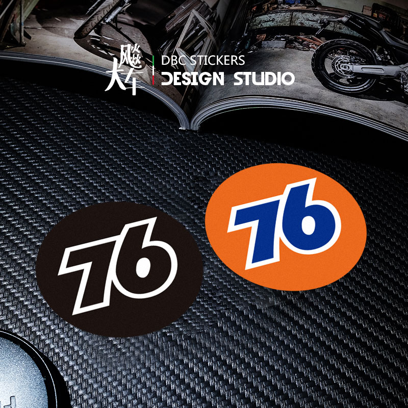 适用76加油加气站 美式汽车文化车身贴纸 汽车油箱装饰防水贴花