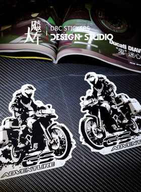 适用R1200GS F800GS F700GS 摩托车改装边箱贴纸 防水反光贴花