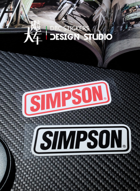 适用Simpson 辛普森 头盔贴纸 个性划痕贴 摩托车机车防水反光贴