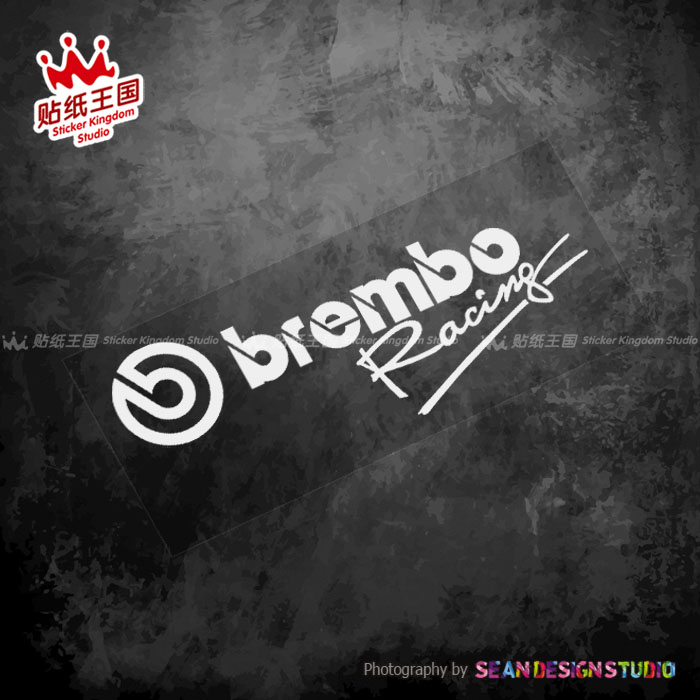 适用BREMBO鲍鱼刹车片刹车盘卡钳个性反光贴电摩汽车摩托车贴纸