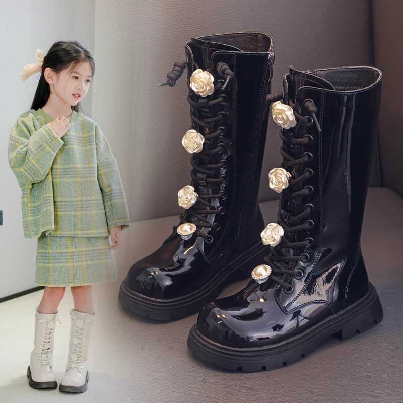 长靴子走秀加绒模特表演儿童公主