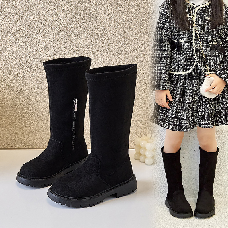 韩版时尚女童高筒马丁靴棉靴