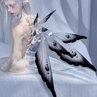 尾款 四批涂装 BJD三分四分原创可动蝴蝶背脊及耳饰 第三