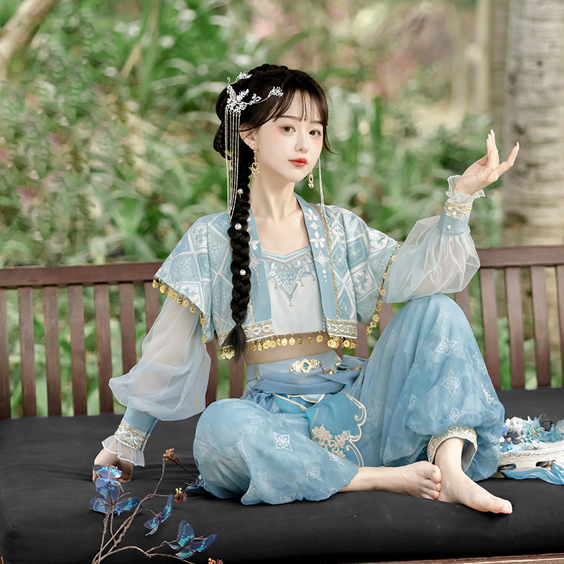 原创设计敦煌舞西域风裤裙