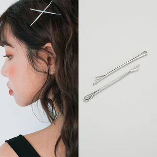 日系复古百搭简约发卡女一字夹碎发刘海夹子金属发卡盘发边夹头饰