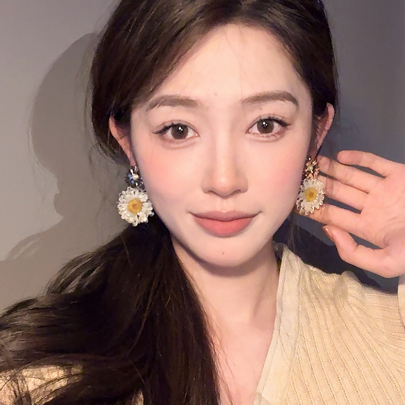 复古高级感甜美雏菊耳环独特小众