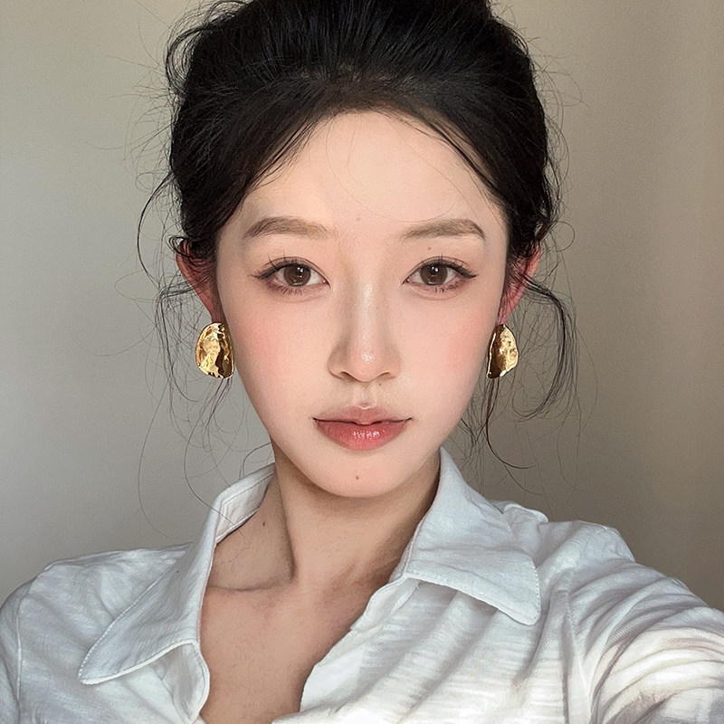 法式复古金属冷淡风耳环