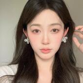 法式 复古珍珠贝母花瓣耳钉女轻奢小众高级感耳环超仙气质港风耳饰