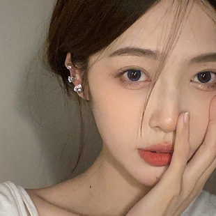 (一对装)镶钻磁吸耳蜗夹无耳洞闪钻耳骨夹磁铁耳窝吸铁石耳夹女