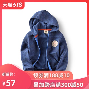 男童外套纯棉2020春装 中大童连帽卫衣运动开衫 班比纳童装 儿童上衣