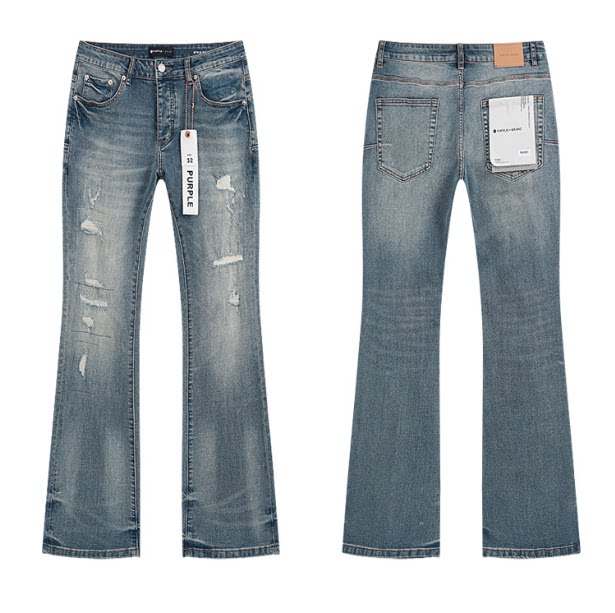 thumbnail for Trendy Spring and Autumn New Vintage Ink-Splattered Ripped Rhinestone Jeans High Street Washed Casual Trendy Flared Long Pants for Men