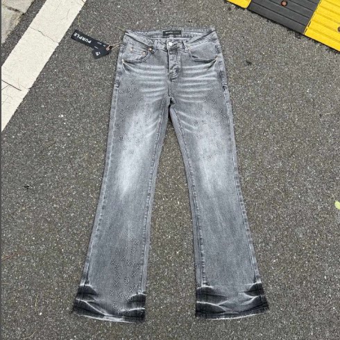 thumbnail for Meichao Spring and Autumn New Retro Splashed Ink Hole Hot Diamond Jeans High Street Washed Casual Trend Bootcut Pants Men