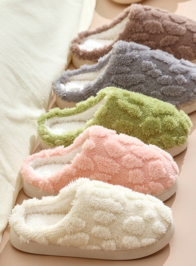 棉拖鞋女士冬季2025新款室内家居家用防滑保暖毛毛绒拖鞋男款冬天