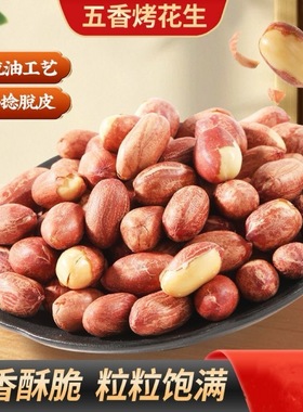 五香黄芪党参烤花生低温烘焙炒口感酥脆留香下酒解馋山东山东特产