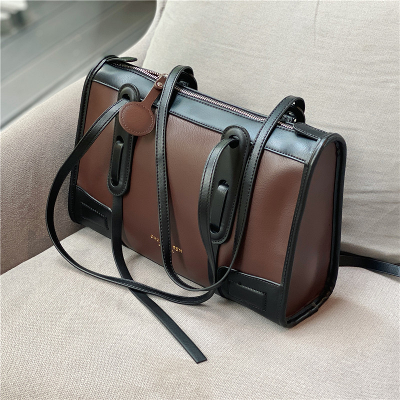 2020韩版撞色新款大包时尚单肩包大容量波士顿枕头包流苏包女士包