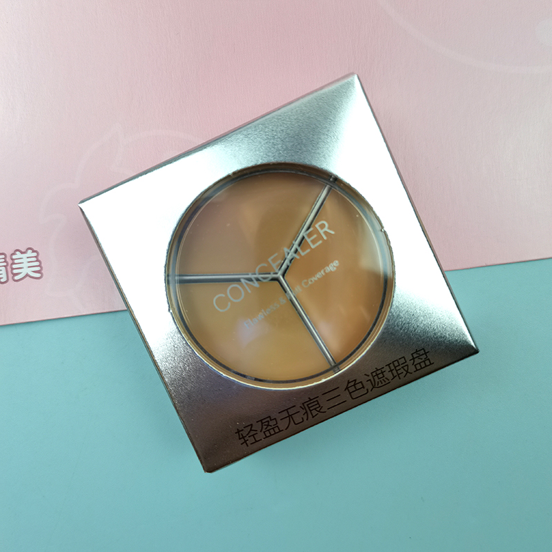 MINISO名创优品轻盈无痕三色遮瑕盘遮暇膏盖脸部斑点痘印黑眼圈