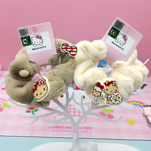 三丽鸥Kitty可爱卡通毛绒大肠圈发圈发绳大号鲨鱼夹盘发夹少女心