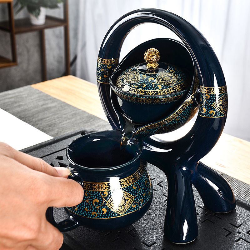 陶瓷懶人自動茶具套裝高端復古