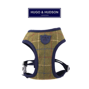 英国Hugo&Hudson狗狗胸背带英伦毛呢粗花防爆冲泰迪比熊柯基背带