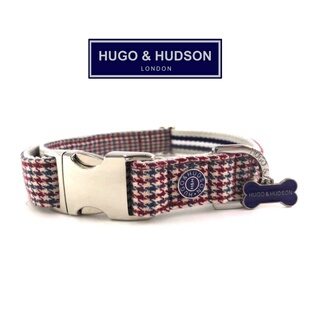 Hugo&Hudson狗狗项圈粗话布遛狗脖圈法斗柴犬中大型犬英伦风狗绳